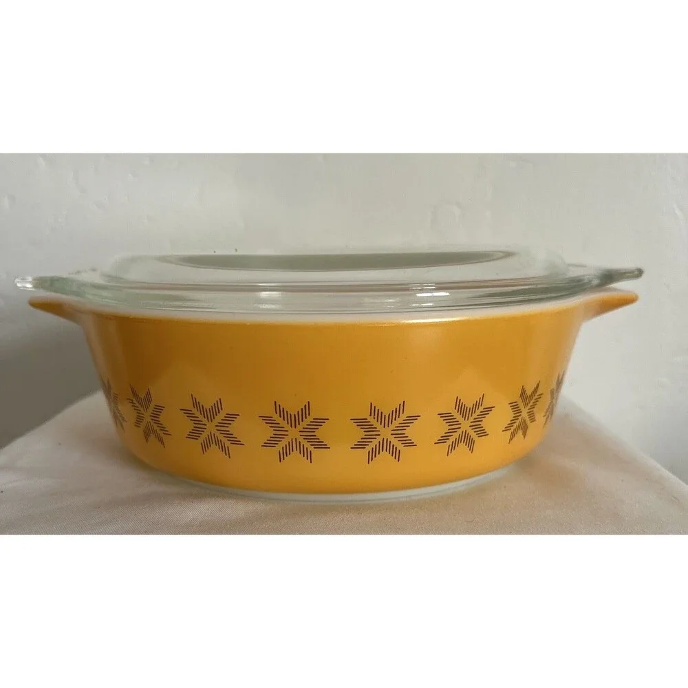Pyrex Orange Town & Country 1 Pt Covered Casserole Dish #471 w/ glass lid LKNEW